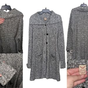 Knit Black and White Cardigan 3XL Faded Glory